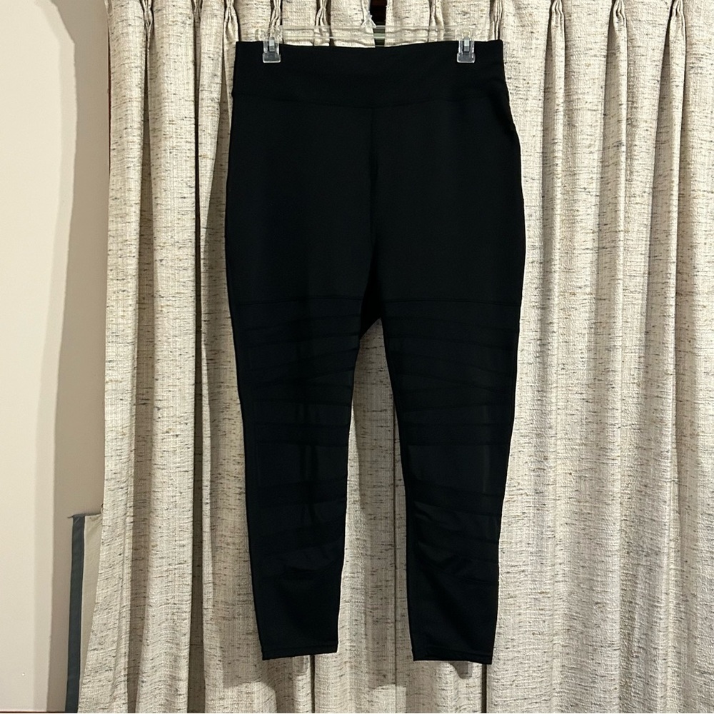 Pop Fit Ava High Waisted Mesh Insert Leggings - 4XL
